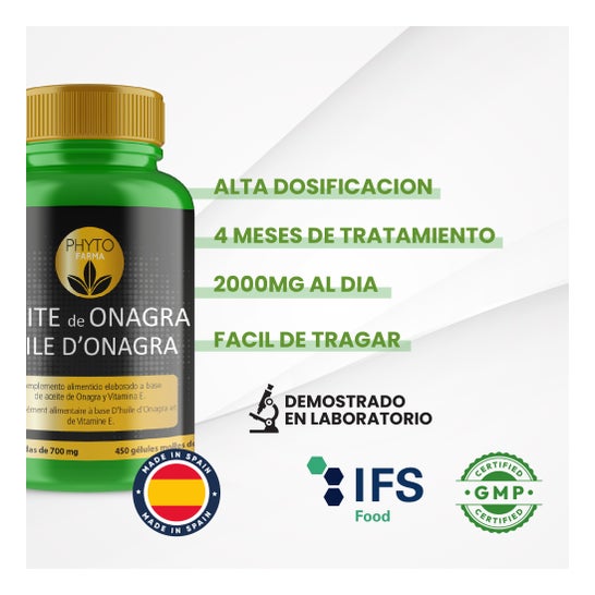 Phytofarma Evening Primrose + Vitamine E 450 perles