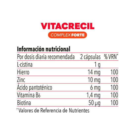 Vitacrecil Complex Forte 180 Capsules + Shampooing 100ml