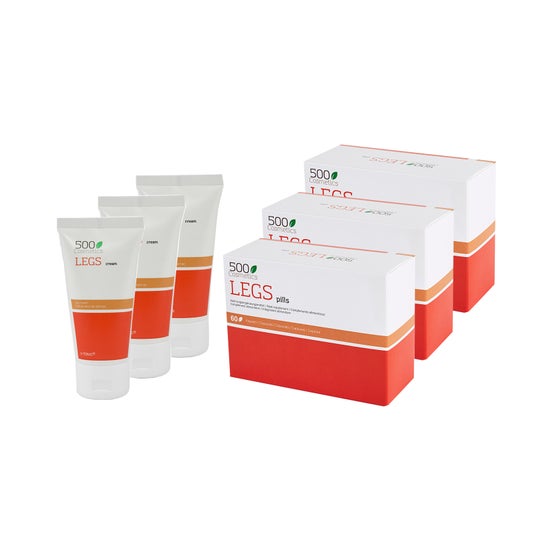 500Cosmetics Packs Jambes Triples Pour Varices 60Caps+ Crème 75ml