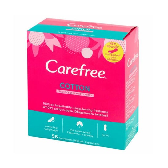Carefree Cotton Fresh Scent Pantyliners 56uts