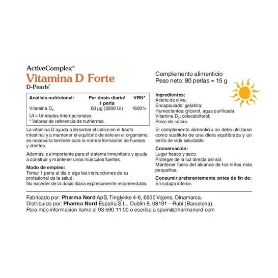 Activecomplex Vitamine D 3200Ui 80 Perles Activecomplex Vitamine D 3200Ui 80 Perles