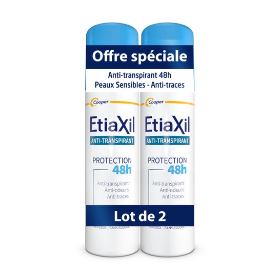 Etiaxil Déodorant Anti-transpirant Protection 48h Aérosol 2x150ml