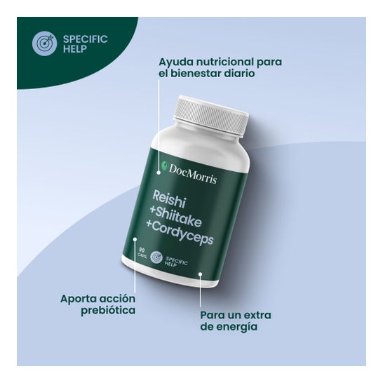 DocMorris Reishi + Shiitake + Cordyceps 90 Gélules (Expire dans moins de 6 mois)