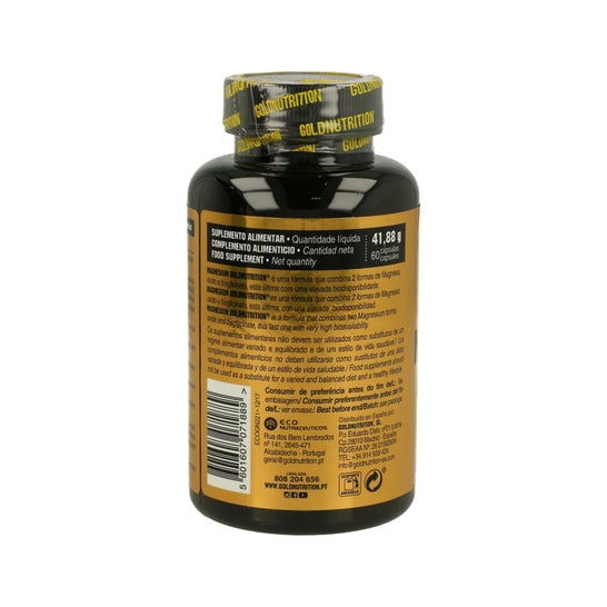Gold Nutrition Magnésium 600 mg 60 Gélules