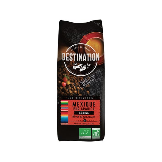 Destination Café Mexique 100% Arabica Grains Bio 250g