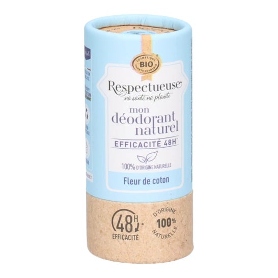 Respectueuse Déodorant solide naturel Fleur de Coton 50 g