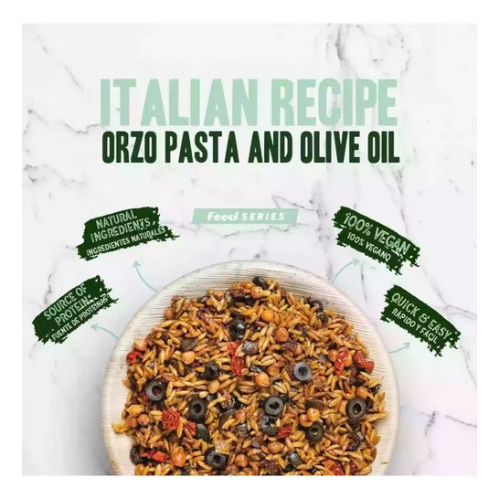 HSN Plato Preparado Estilo Veggie Pasta Orzo con Aceite de Oliva Estilo Italiano 280g