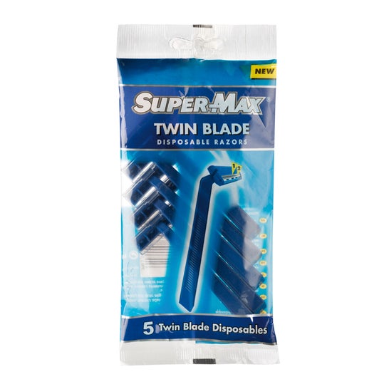 Bifull Super-Max Twin Blade Disposable Razors 5uts