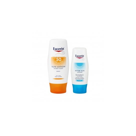 Eucerin™ Lotion solaire extra-légère SPF50+ 400ml + après soleil 150ml