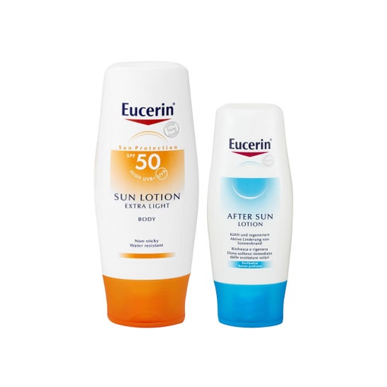 Eucerin™ Lotion solaire extra-légère SPF50+ 400ml + après soleil 150ml