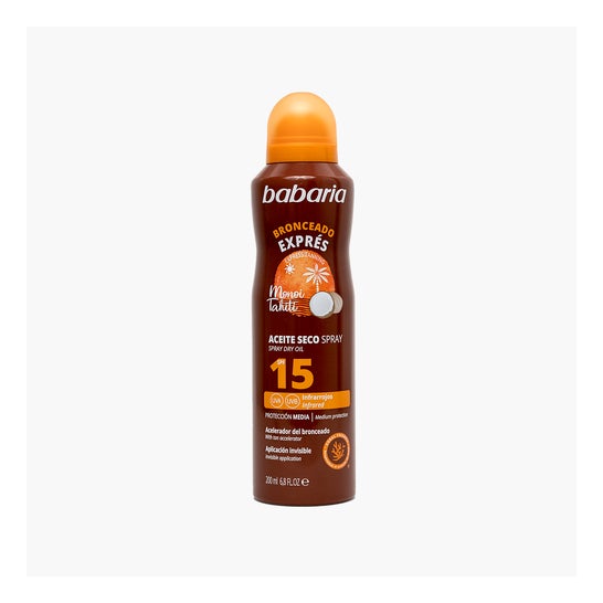 Babaria Bronzante Express Spf15 Huile Sèche Spray 200ml