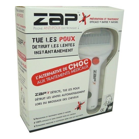 Peigne Anti poux électronique Zap - Prévention et traitement