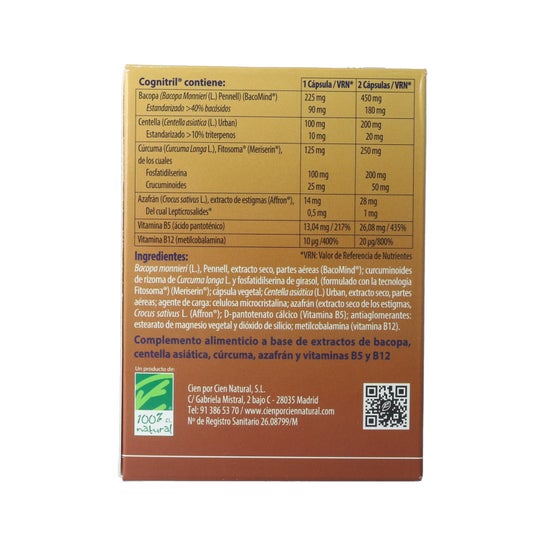 Cognitril 100% naturel 60 gélules