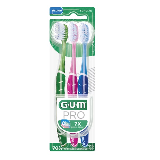 Gum Pack Pro 528 Brosse à Dents Medium 2+1uts