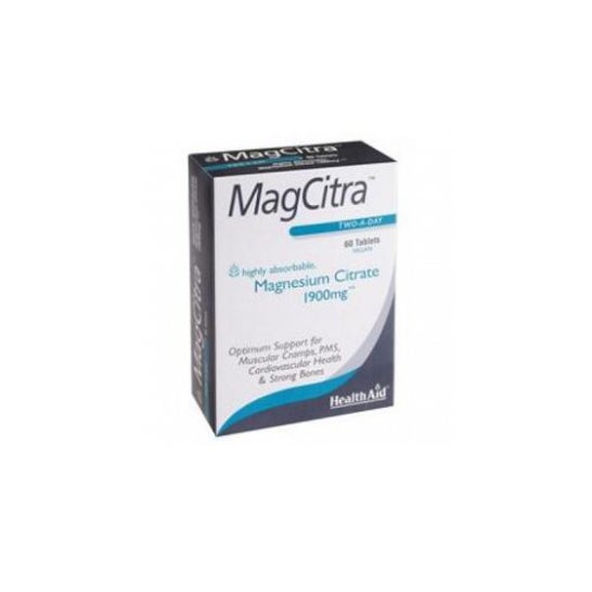 Aide à la santé Magcitra Citrate de magnésium 1900mg 60 Comp.
