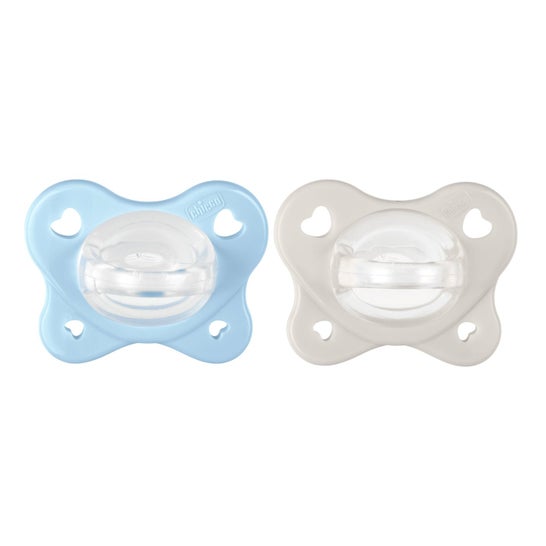 Chicco PhysioForma Dual Soft Azul Cinzento 2-6M 2 Unidades Chicco PhysioForma Dual Soft Azul Cinzento 2-6M 2 Unidades