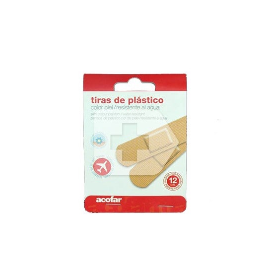 Acofar pansement adhésif en plastique voyage 12 bandes