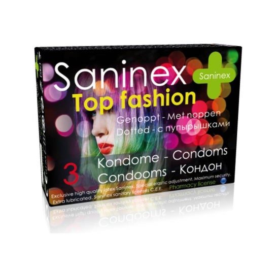 Préservatifs Saninex Top Fashion Stippled 3 pcs