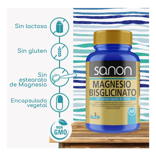 Sanon bisglycinate magnésium 100 capsules