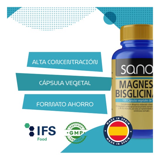 Sanon bisglycinate magnésium 100 capsules