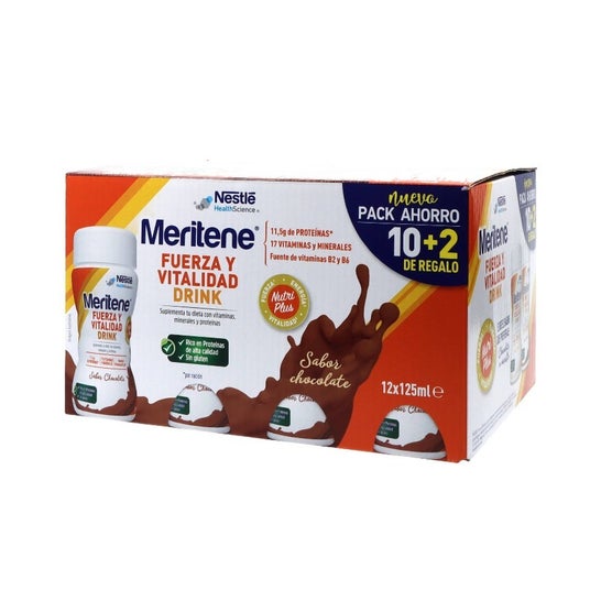 Meritene Strength & Vitality Pack Chocolat 12x125ml