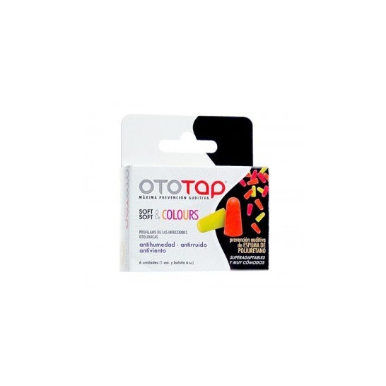 Ototap Soft & Colours bouchons d'oreille en polyuréthane 6 Unités