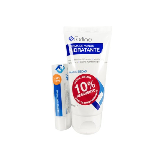 Farline Kit Crème Mains 50 ml + Protecteur Lèvres Spf15