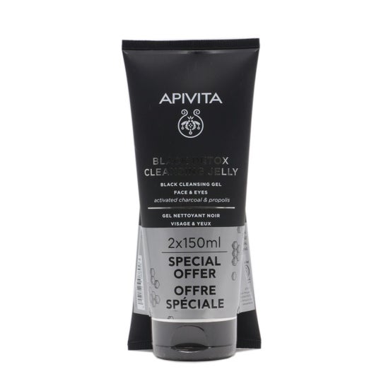 Apivita Gel Limpiador Rostro y Ojos Negro 2x150 ml