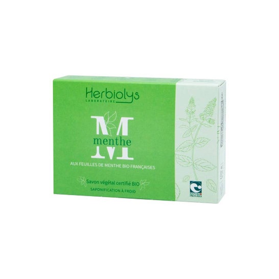 Herbiolys Menthe Savon Feuilles de Menthe Bio Françaises 100g