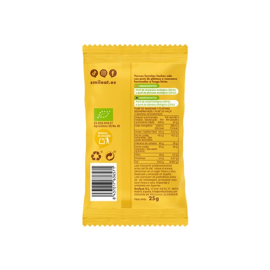 Smileat Snack Banane Pomme Eco 25g