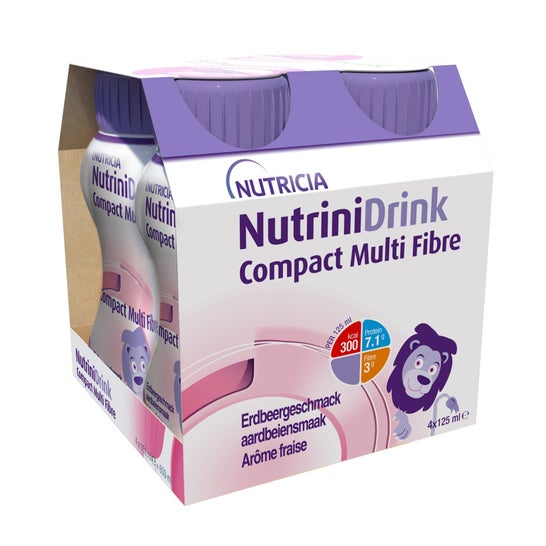 Nutricia Nutridrink Fibre Fraise 4x125ml