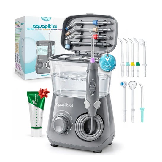 Aquapik100® Irrigateur Dentaire 600 ml 10 Niveaux Gris 1 ud