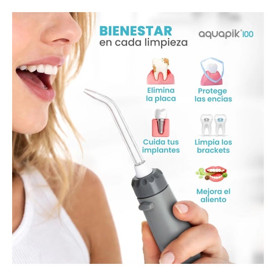 Aquapik100® Irrigateur Dentaire 600 ml 10 Niveaux Gris 1 ud