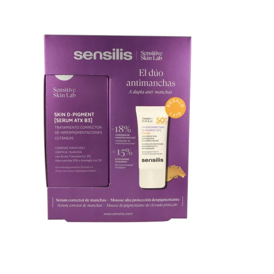 Sensilis Pack Skin D-Pigment Sérum 30ml + Mousse D-Pigment 50+ Couleur 15ml