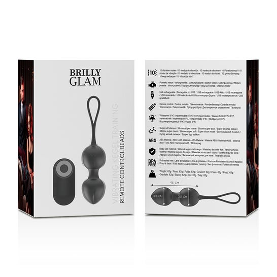Brilly Glam Vibrating Kegel Beads Control Remoto 1ud