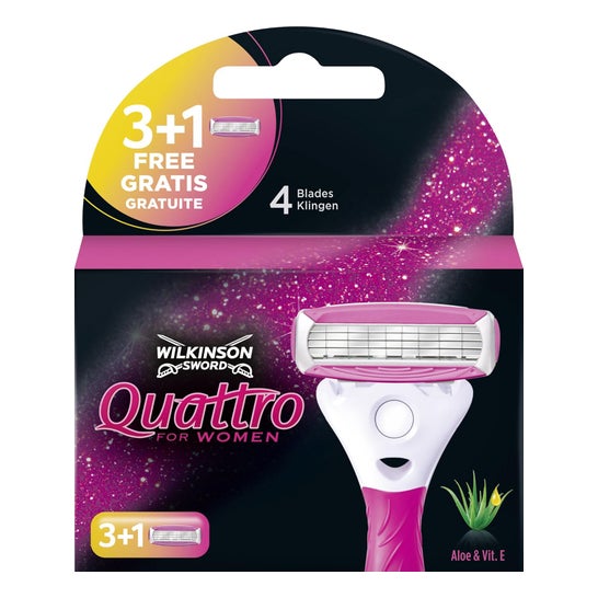 Wilkinson Sword Quattro For Woman Rasoir 4 Unités