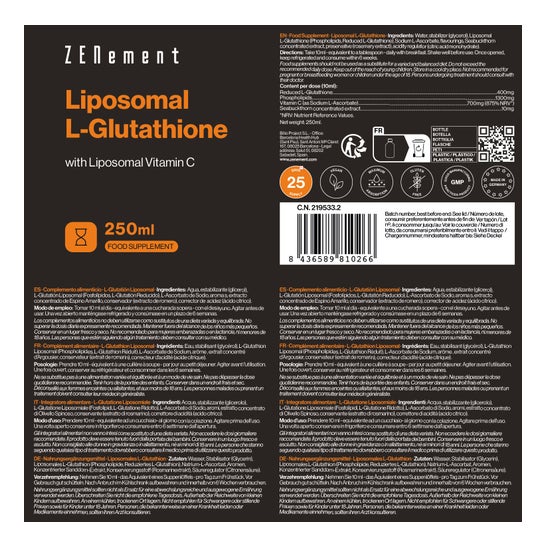 Zenement L-Glutathion Liposomale + Vitamine C 250ml