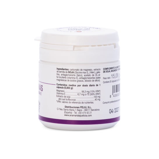 Ana Maria Lajusticia Isoflavones avec Magnésium et Vitamine E 30 gélules