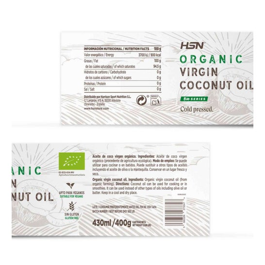 HSN Aceite de Coco Orgánico Virgen 400g