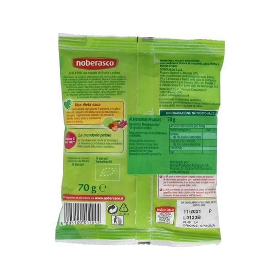 Noberasco Amandes Pelées Crues Bio 70g