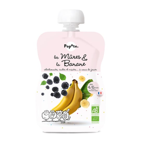 Popote Compote Les Mûres & La Banane +4/6 Mois Bio 120 g