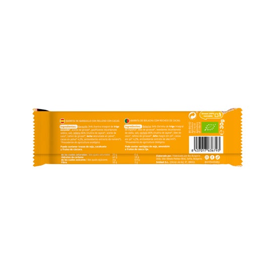 Smileat Triboo Barquillo Ecológico Relleno de Crema de Cacao 40g