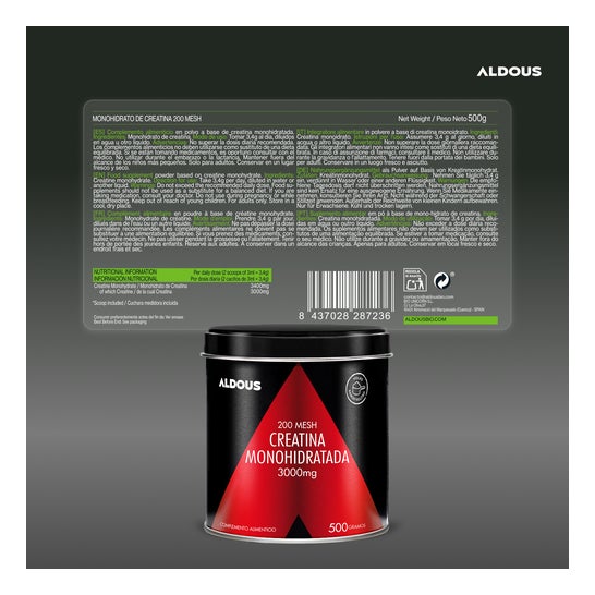 Aldous Créatine Monohydrate en Poudre 500 g