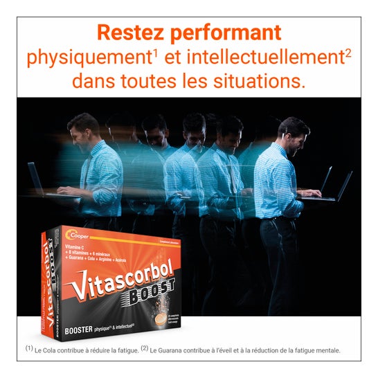Vitascorbol Boost Booster 20 Comprimés Effervescents