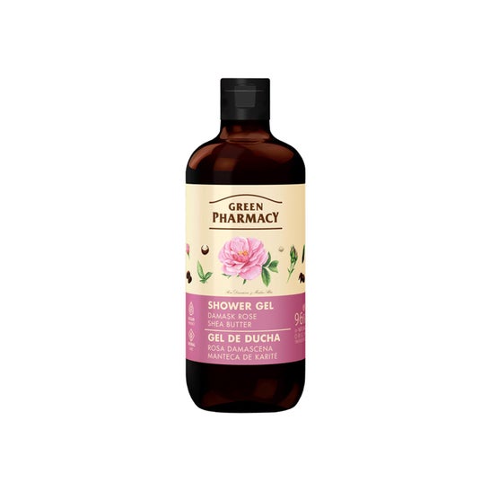 Green Pharmacy Gel Douche Rose de Damas Beurre de Karité 500 ml