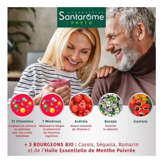 Santarome Vita'Max Sénior 50+ Multivitamines 30 Comprimés Santarome Vita'Max Sénior 50+ Multivitamines 30 Comprimés