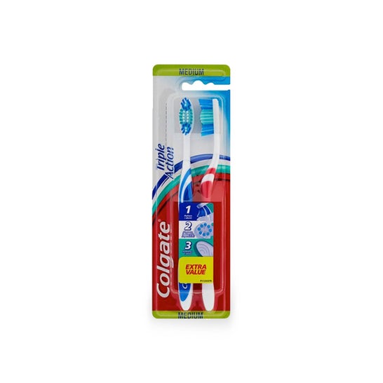 Colgate Medium Brosse Dents Pack 2uts