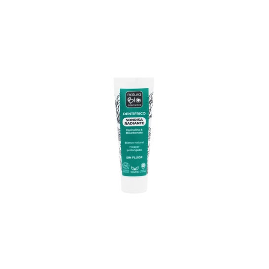 NaturaBIO Dentifrice Sourire Éclatant Spiruline + Bicarbonate 75 ml