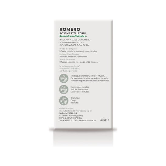 Soria Natural Rosemary Infusion 20 filtres