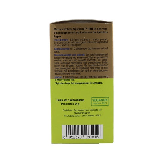 Marcus Rohrer Bio Spirulina 180comp